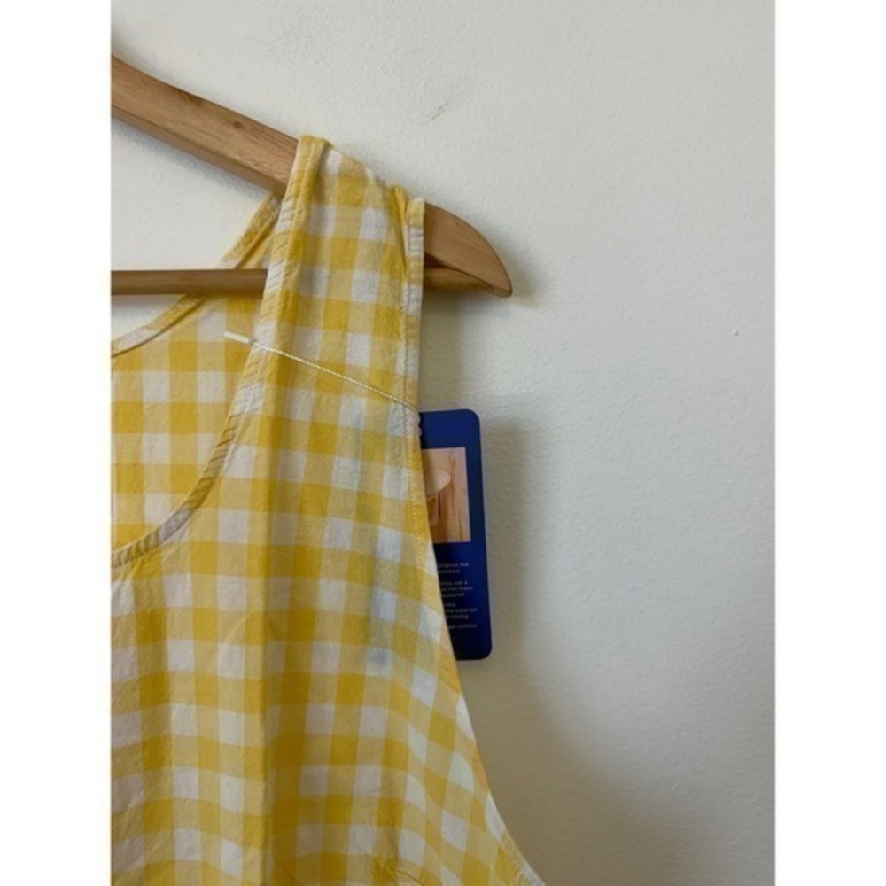 chouyatou Women's Plaid Maxi Tank Dress with Pockets Yellow Plaid Size XL – NWT - Picture 3 of 5